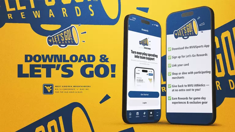 Let's Go Rewards provides WVU fans with a new way to earn rewards while directly supporting WVU Athletics.