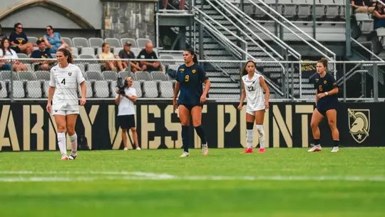 Abbey Olexa stands in the 18-yard box during a match at Army on Aug. 30.