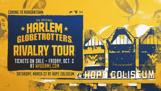 Harlem Globetrotters are coming to Morgantown on March 27