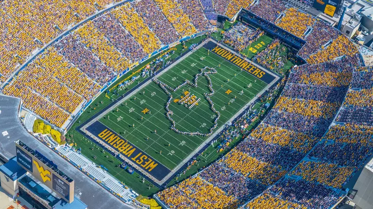 an overhead shot of milan-puskar-stadium