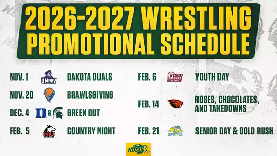 2026-27 Wrestling Promotional Schedule