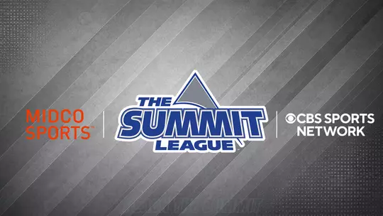 Midco Sports, Summit League and CBS Sports Network logos