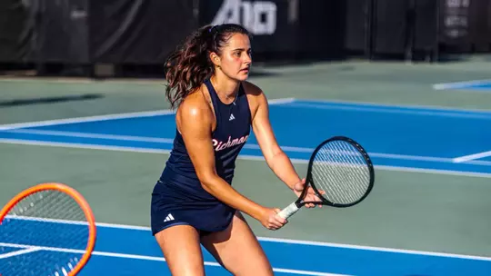 Bakhaya during a doubles match