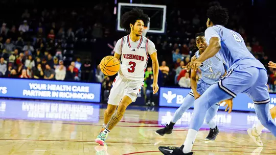 Aiden Argabright dribbles into the lane