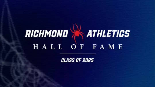 Richmond Athletics Hall of Fame logo with Class of 2025 text on a blue background