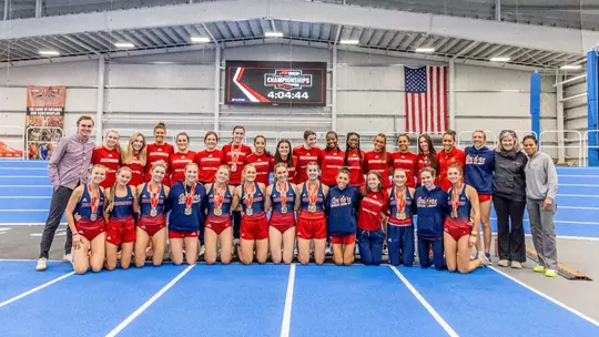 Women's indoor team pic after A-10's