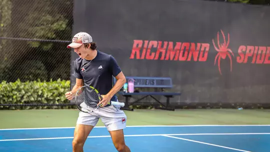 Grant Cohen celebrating a point