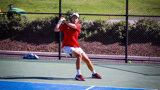 Otto Sewell during a tennis match