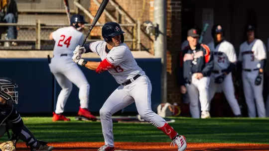 Dylan Winebrenner waits for his pitch at home plate