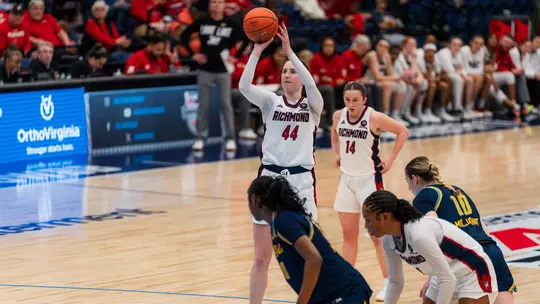 Maggie Doogan shooting a free throw