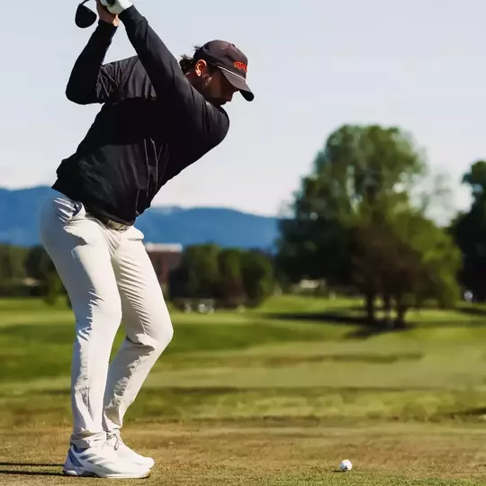 Tim Wiedemeyer tees off at the Corvallis Regional