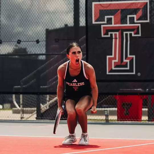 Havana Kadi celebrates after a point during a tennis match