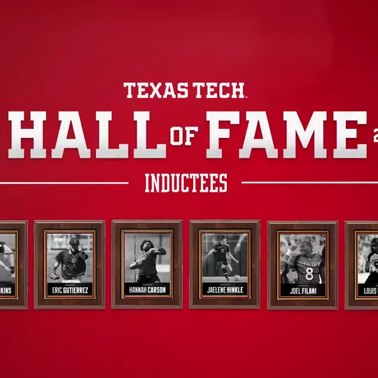 2026 Texas Tech Athletics Hall of Fame Announcement Graphic