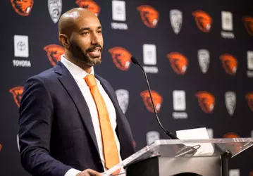 Justin Joyner is introduced as Oregon State Men's Basketball Head Coach on Monday
