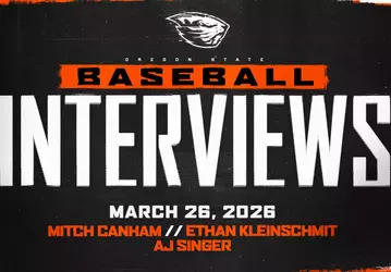 Oregon State graphic for interviews on March 26, 2026