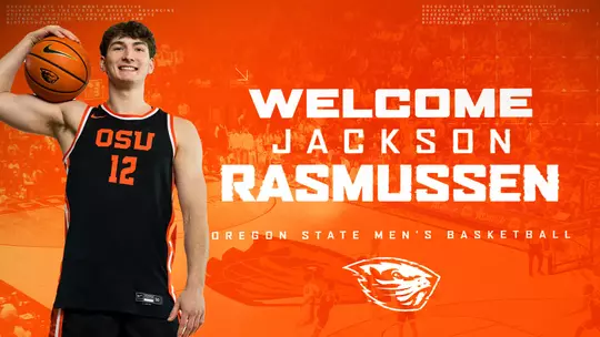 Graphic welcoming Jackson Rasmussen to Beaver Nation