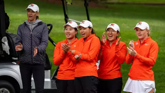 April 26, 2026; Fairfield, CA, USA; Oregon State Beavers during the WCC Golf Championships at Green Valley Country Club.