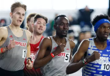 Gustav Bendsen and Geoffrey Kirwa race the mile at the 2025 PNC Lenny Lyles Invitational.