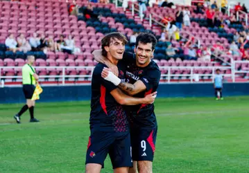 Jacopo Surricchio and Andres Escudero Martin celebrating