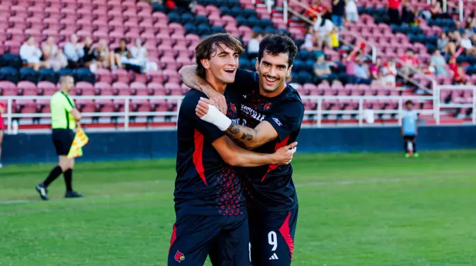 Jacopo Surricchio and Andres Escudero Martin celebrating