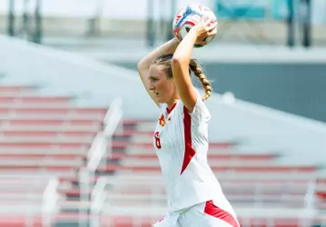Taylor Wilson throws the ball in at Lynn Stadium