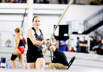 Lydia Stuart pole vaulting at the 2026 Rod McCravy Memorial Invitational