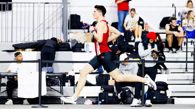 Brendan Ruggles races the 800m at the 2026 Rod McCravy Memorial Invitational