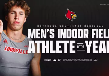 KJ Byrd USTFCCCA Southeast Regional Men's Indoor Field Athlete of the Year Graphic