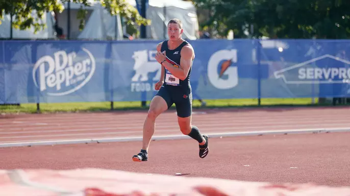 KJ Byrd competes in the high jump at the 2026 ACC Outdoor Championships