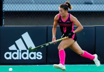Lauren Masters takes the ball down the field against Wake Forest