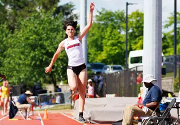 Alba Cuns Iglesias competes in the triple jump at the 2026 Jim Freeman/Clark Wood Invitational.