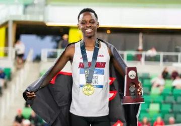 Elsingi Kipruto finishes as the national runner-up in the men's 10000m at the 2026 NCAA Outdoor Championships.