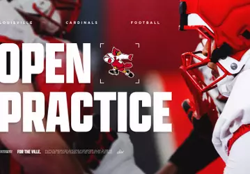 Football open practices graphic