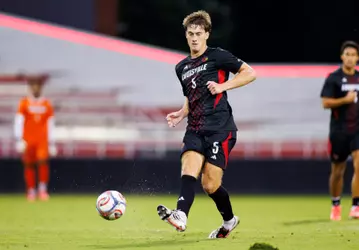 Jack Boring passes the ball during the game against Belmont at the Dr. Mark and Cindy Lynn Stadium on September 21.