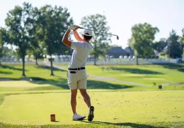 Brady Smith teeing off at Bearcat Invitational