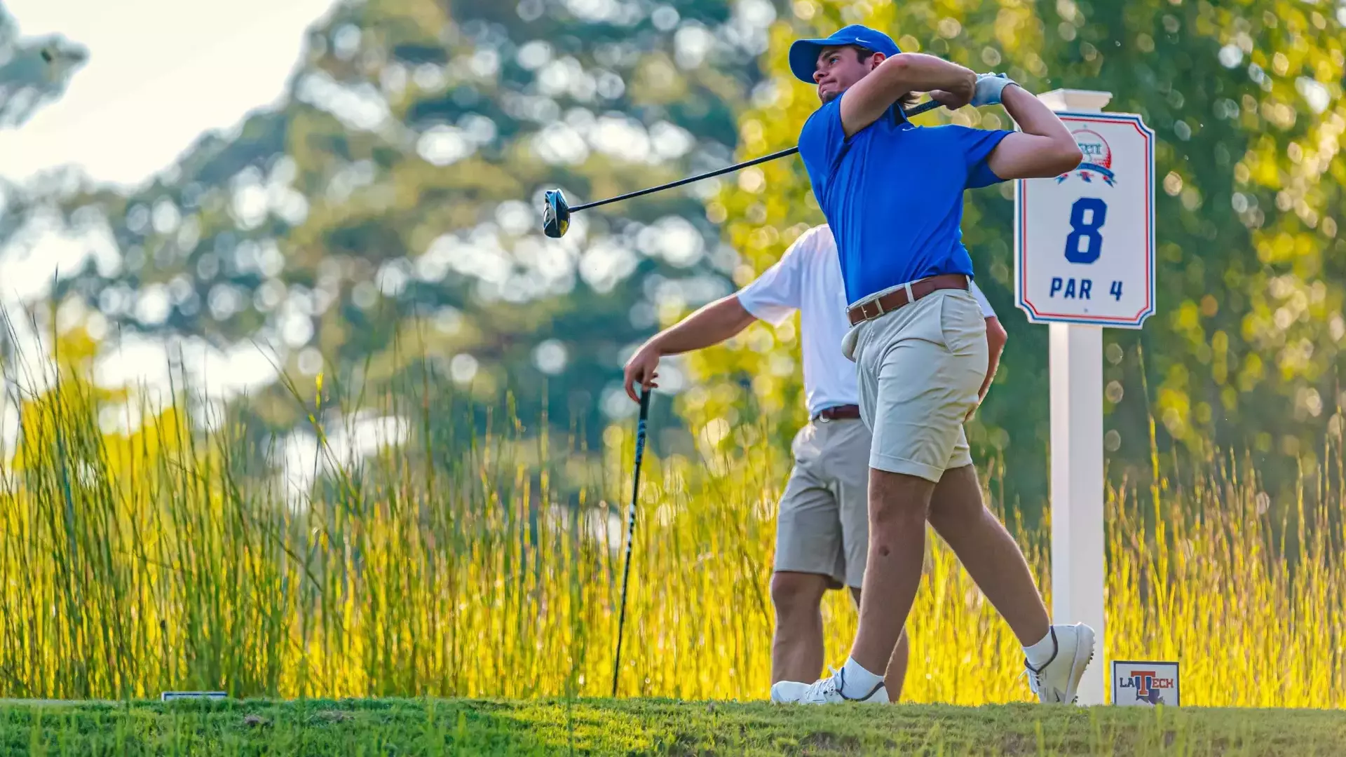 Swinging on the tee box