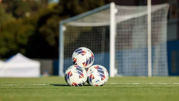 Soccer balls at Wallis Annenberg Stadium