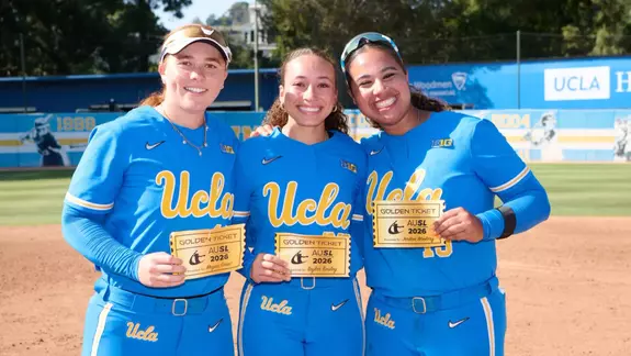 UCLA Athletics - 2026 UCLA Softball AUSL Golden Ticket Announcement, Easton Stadium, UCLA, Los Angeles, CA April 18th, 2026 Copyright Don Liebig/ASUCLA 260418_SFB_0397.NEF