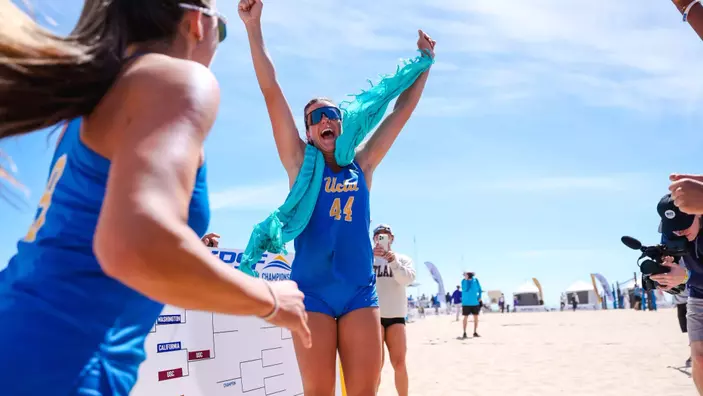 Ensley Alden celebrates after updating the MPSF bracket