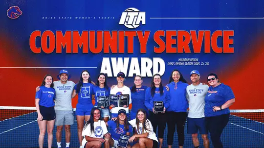 Women’s Tennis Recognized for ITA Community Award