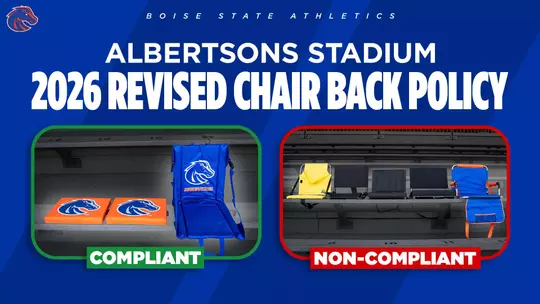 Revised Chair Back Policy at Albertsons Stadium to Ensure Consistent Fan Experience