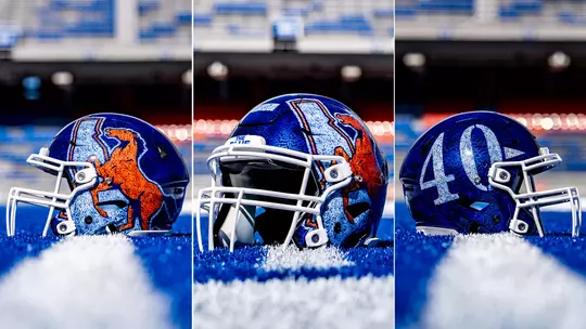 Boise State Celebrates 40 Years on The Blue with One-of-a-Kind Anniversary Helmet