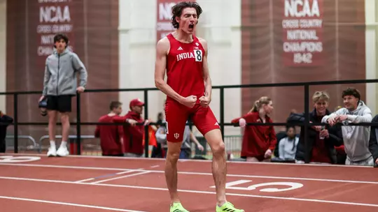 BLOOMINGTON, IN - January 17, 2026 - during the Indiana Invitational at Harry Gladstein Fieldhouse in Bloomington, IN. Photo By Spencer Meyer/Indiana Athletics