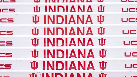 BLOOMINGTON, IN - December 12, 2025 - Hurdles during the Early Bird meet at Harry Gladstein Fieldhouse in Bloomington, IN. Photo By Emma Pearce/Indiana Athletics