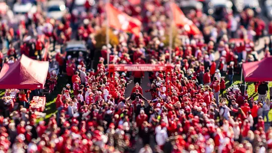 BLOOMINGTON, IN - October 17, 2026 - The Walk before the game between the Ohio State Buckeyes and the Indiana Hoosiers at Merchants Bank Field at Memorial Stadium in Bloomington, IN. Photo By Easton Zelinsky / Indiana Athletics