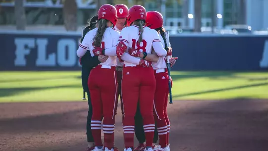 Indiana Softball Huddle