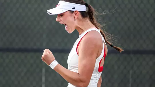 Alessandra Teodosescu celebrating vs OSU