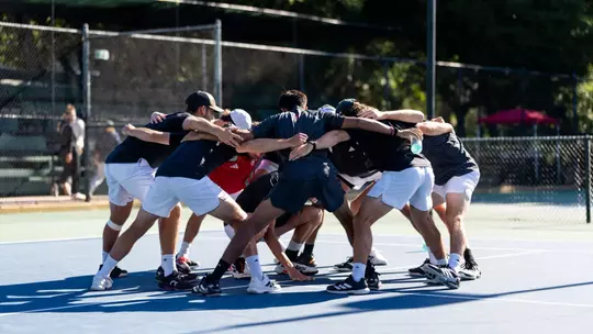 Indiana Men's Tennis warms up prior to their matchup against Michigan State in the Big Ten tournament on April 23, 2026