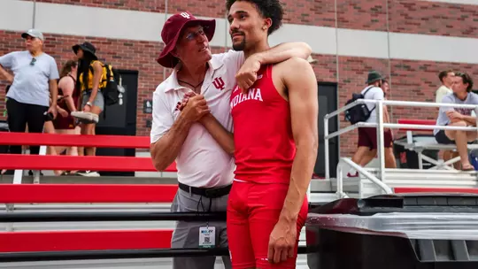 Alex Smith and Assistant Coach Jake Jacoby Big Ten Outdoor