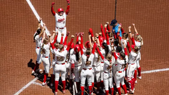BLOOMINGTON, IN - May 03, 2026 - catcher/infielder #30 Josie Bird of the Indiana Hoosiers and the Indiana University Hoosier Softball Team during the game between the Illinois Fighting Illini and the Indiana Hoosiers at Andy Mohr Field in Bloomington, IN. Photo By Emma Pearce/Indiana Athletics